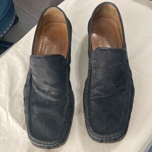 Men's Coach Black Fabric Logo Loafer, Size 10.5D